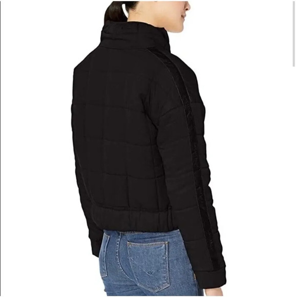 Avec Les Filles Curpo-Feel Thermal Puff Flight Jacket Velvet Trim Size Large - Picture 2 of 11